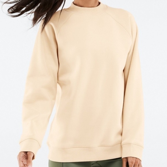 Fabletics James Long-Sleeve Pullover Butter Yellow Size Small - Picture 2 of 12